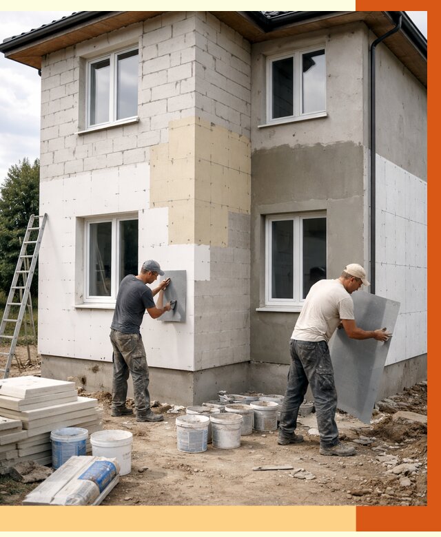 Утепление дома из газобетона в Энгельсе от 4477 руб./м² — заказать у ТепломастерЭнг